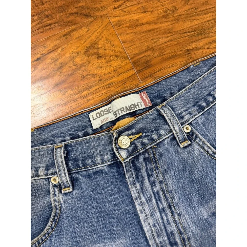 Vintage Levi's shorts mens 38 Loose Straight Baggy Casual Jean Shorts
